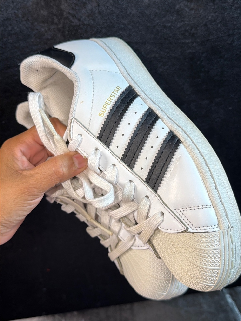 adidas Women's Low-Top Leather Sneakers in White and Black